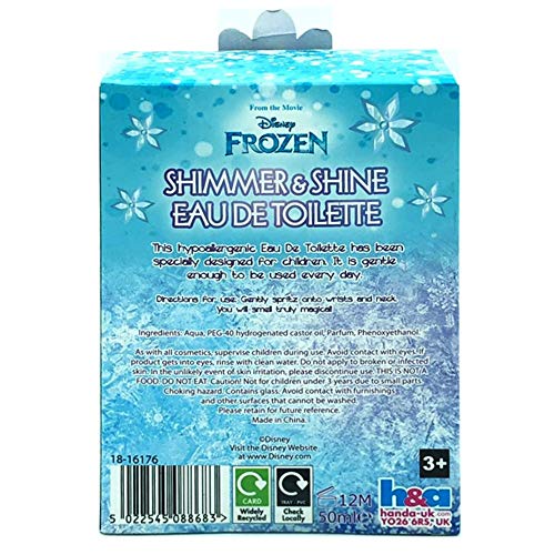 Frozen Elsa Disney Perfume EDT ml. 50 Eau de Toilette con pegatinas idea regalo