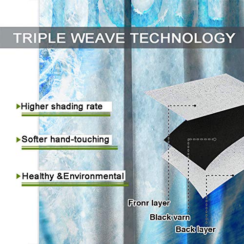 Frozen Elsa película cartel sólido ojal cortinas de tratamiento cortinas cortina de ventana tela para niños niñas habitación W63 x L72