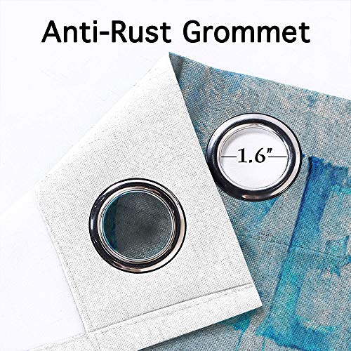 Frozen Elsa película cartel sólido ojal cortinas de tratamiento cortinas cortina de ventana tela para niños niñas habitación W63 x L72