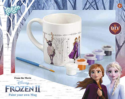 Frozen II- Tasse Zum Bemalen Disney Taza para Colorear (6 Colores Diferentes, Pincel, Regalo para niñas), Multicolor (TM Essentials 680760) , color/modelo surtido