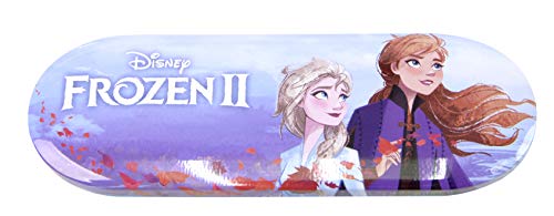 Frozen Nail Polish Tin - Estuche de Maquillaje de Uñas Frozen II para Niñas - Maquillaje Frozen - Estuche Maquillaje de Lata con Pegatinas para Uñas y Esmalte de Uñas