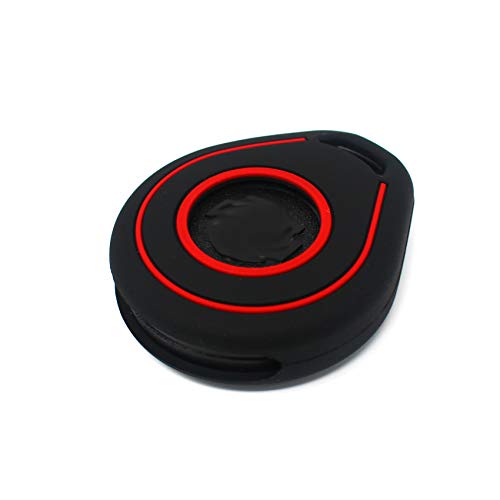 Funda para Llave de Moto HAB de Silicona, Keyless Go (Negro Rojo)