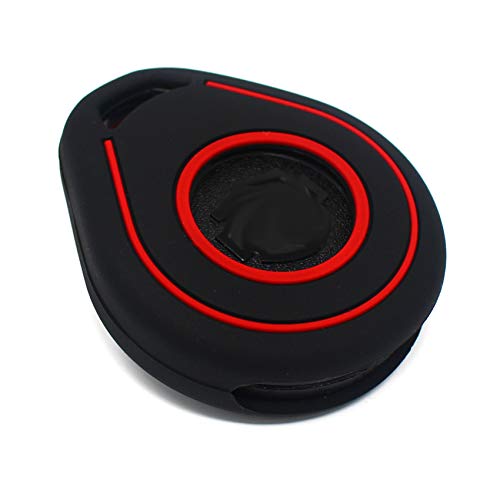 Funda para Llave de Moto HAB de Silicona, Keyless Go (Negro Rojo)