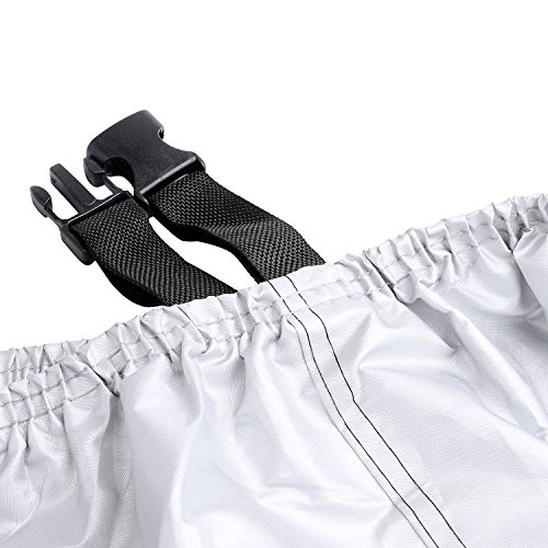 Funda para Motocicleta£¬Medida 245 x 105 x 125 cm, 2 Orificios de Ajuste, pa?os para Motocicletas Cubierta de 190T Cubierta de Polvo Anti-UV para Scooter de Bicicleta para Exteriores