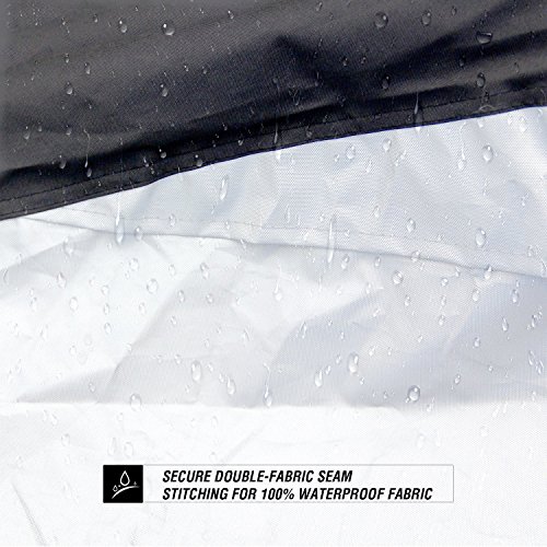 Funda para Motocicleta£¬Medida 245 x 105 x 125 cm, 2 Orificios de Ajuste, pa?os para Motocicletas Cubierta de 190T Cubierta de Polvo Anti-UV para Scooter de Bicicleta para Exteriores