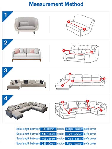 Fundas Para Sofá Elastica Fundas De Sofá Chaise Longue Antimanchas Fundas De Sofá De 1/2/3/4 Plazas Protectores De Sofá Para Perros/Mascotas/Niños Fundas De Muebles Lavable - Geometría Gris Rosa