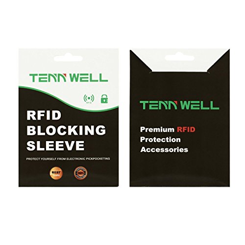 Fundas protectoras para DNI, tarjetas de crédito y pasaportes, 10 para tarjetas de crédito y 2 para pasaportes, de la marca Tenn Well