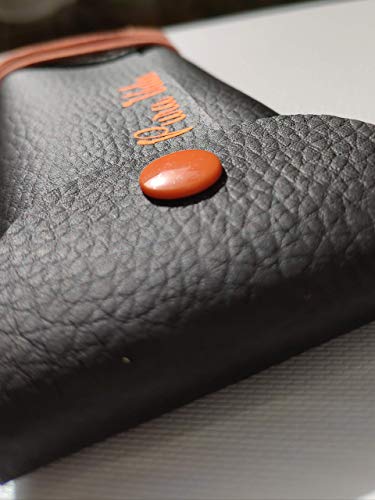 Fundas Pura Vida - Porta mascarillas, Funda para mascarillas. Color Negro y Naranja flúor.