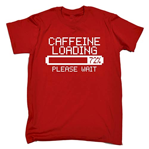 Funny Novelty - Camiseta para hombre con texto en inglés "Caffeine Load Please Wait"