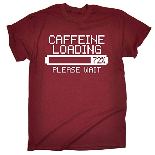 Funny Novelty - Camiseta para hombre con texto en inglés "Caffeine Load Please Wait"