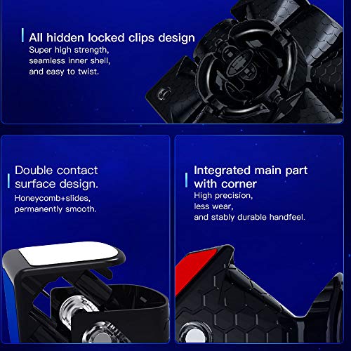 FunnyGoo Ganspuzzle GAN356XS GAN356 X S Potente GMS v2 GES Pro Sistema de Doble Elasticidad 3x3 GAN 356 X S 356 XS Magic Puzzle Cube Speed Cube + One Cube Bag y un Soporte (Black Negro)