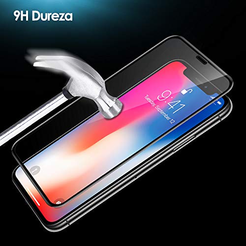 G-Color Protector Pantalla de iPhoneX/XS/iPhone10, [2 Piezas], Cristal Vidrio Templado de 3D [Cobertura Completa] [Anti-choque][Alta definición], Protector de Pantalla para iPhoneXS/X/iPhone10