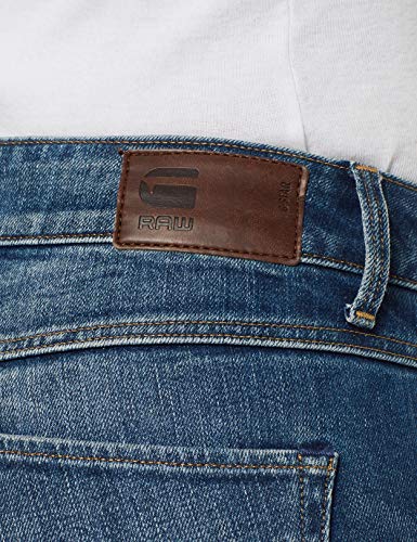 G-STAR RAW 3301 Deconstructed Mid Waist Straight Vaqueros, Azul (medium aged A670-071), 23W / 34L para Mujer