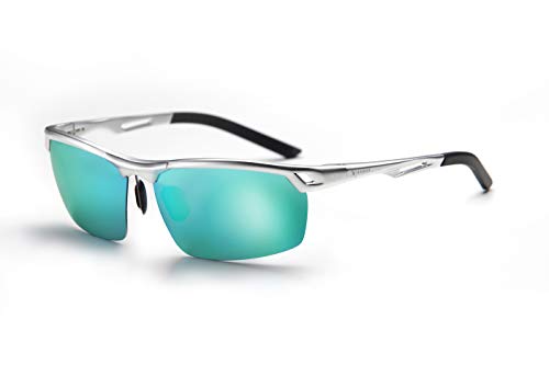 Gafas de Sol High-Quality Sunglasses Metal Sport Hombre. Polarizadas Protección Total UV400. Visión Nítida Sin Reflejos. Contrastes Superiores y Colores Naturales. Verde Mar