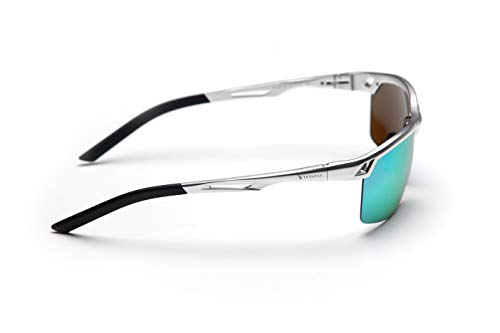 Gafas de Sol High-Quality Sunglasses Metal Sport Hombre. Polarizadas Protección Total UV400. Visión Nítida Sin Reflejos. Contrastes Superiores y Colores Naturales. Verde Mar