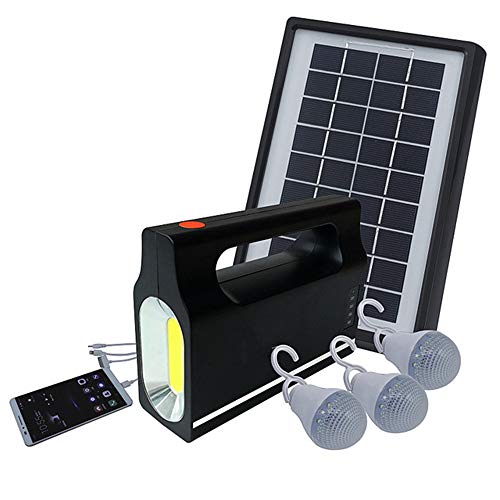 GAOword Conjunto De Luz Solar con Función De Linterna Patrulla Reparación De Automóviles Caza Emergencia 6V, Sistema Pequeño Luz Multifuncional