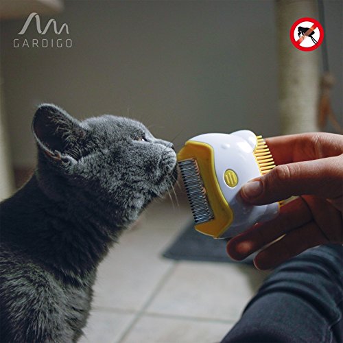 Gardigo 70497 - Peine Eléctrico para Garrapatas Pulgas/Anti-piojos para Perros Gatos Mascotas