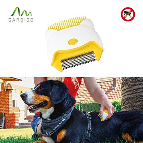 Gardigo 70497 - Peine Eléctrico para Garrapatas Pulgas/Anti-piojos para Perros Gatos Mascotas