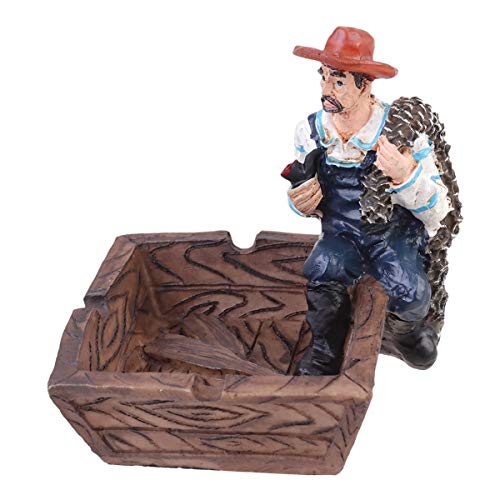 Garneck Ceniceros Divertidos Marineros Ceniceros Fumadores Ceniceros Decoraciones Art Deco Creativas para Sala de Estar Oficina (Patrón de Paleta)