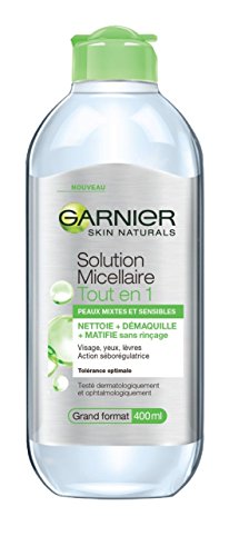 Garnier desmaquillantes – agua micelar pieles combinadas y sensibles – Solución Micelar Todo en 1 –  – Juego de 4