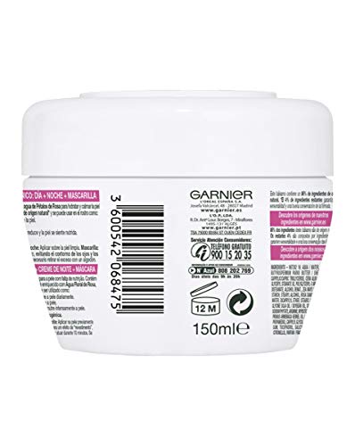 GARNIER Skin active bálsamo calmante botánico 3 en 1 con agua de rosas 150 ml