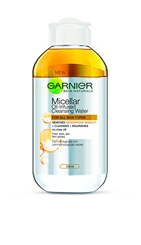 Garnier Skin Naturals - Limpiador micelar de agua bifásico, 125 ml, India