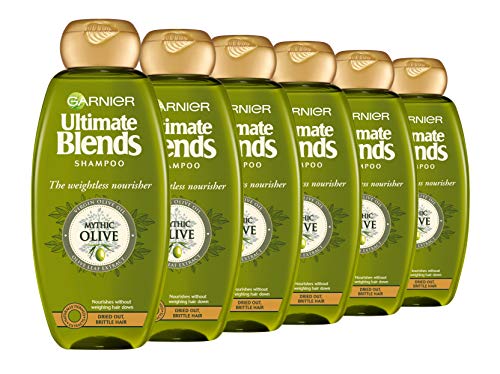 Garnier ultimate blends aceite de oliva seco cabello Champú, 360 ml, pack de 6