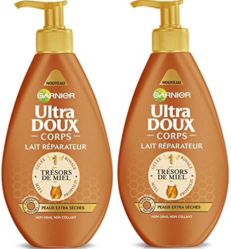 Garnier ultra suave miel reparación de leche extra 250ml Piel Seca - Conjunto de 2