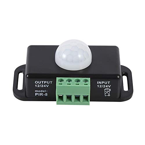 Garosa Sensor de Movimiento Interruptor DC 12V / 24V LED Detector De Cuerpo Infrarrojo PIR Interruptores Automáticos De Iluminación Bombillas Dimmer para Seguridad En El Hogar