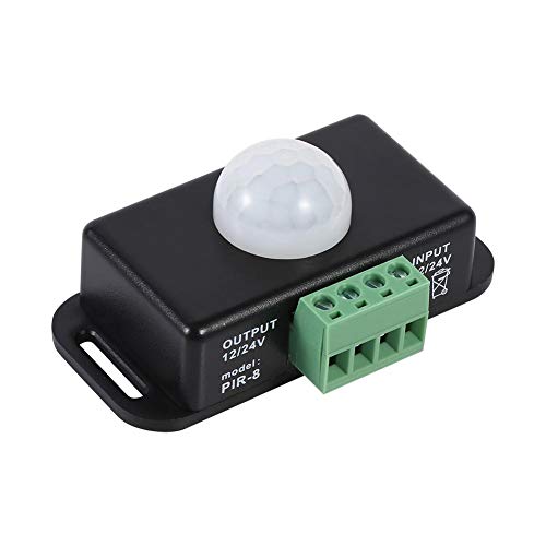 Garosa Sensor de Movimiento Interruptor DC 12V / 24V LED Detector De Cuerpo Infrarrojo PIR Interruptores Automáticos De Iluminación Bombillas Dimmer para Seguridad En El Hogar