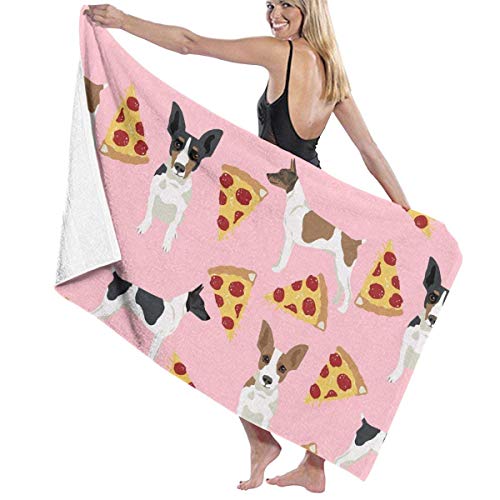 Gebrb Toallas de baño,Toalla de Playa,Manta de Playa,Camping Towel, Gym Towel, Sports Towel, Swimming Towel 31"x51" - Rat Terrier Dog Print