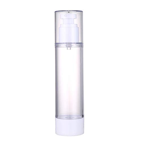 Gebuter Plastic Airless Vacuum Pump Toiletry Travel Bottles Makeup Cosmetics Refillable Dispenser Containers Leak Proof for Cream Gel Spray Moisturizers