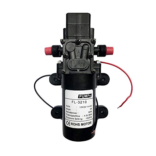 GEiNNOVA DC12 V 100PSI 4.0L/m Bomba de autocebado de agua dulce de alta presión con interruptor de presión para caravana/barco/caravana/jardín/limpieza de vehículos/autocaravana (FL3210-SC)