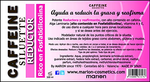 Gel Anticelulítico Reductor Caffeine xxl - 500ml . Reafirmante con Alto Contenido en Cafeína, Alga Laminaria (Fosfatidilcolina), Vitamina A y E. OFERTA FINAL AGOSTO