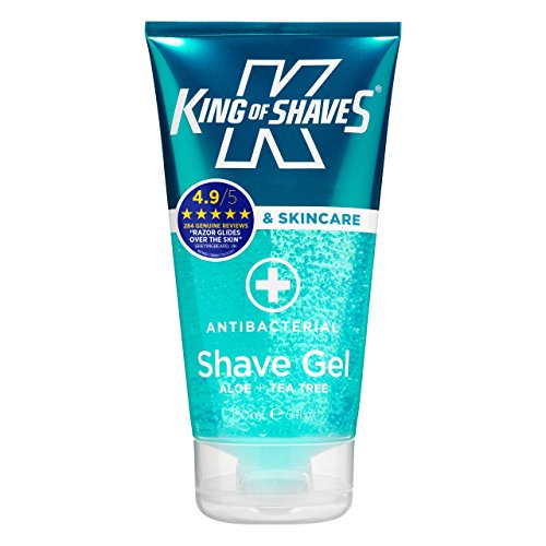 Gel de afeitado antibacterial para hombre King of Shaves. Paquete de dos botes de 150ml …