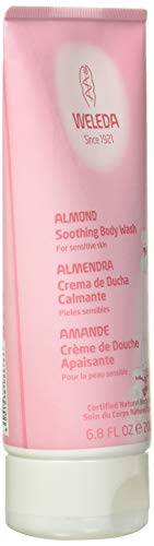 Gel de ducha WELEDA con almendras para pieles sensibles y delicadas, cuidado suave y limpieza para una sensación de piel suave (1 x 200 ml)