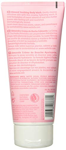 Gel de ducha WELEDA con almendras para pieles sensibles y delicadas, cuidado suave y limpieza para una sensación de piel suave (1 x 200 ml)