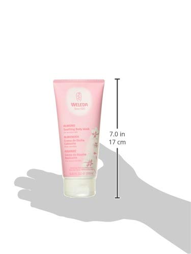 Gel de ducha WELEDA con almendras para pieles sensibles y delicadas, cuidado suave y limpieza para una sensación de piel suave (1 x 200 ml)