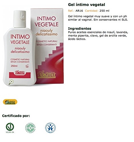 Gel íntimo vegetal ARGITAL Cosmética Natural, 250 ml