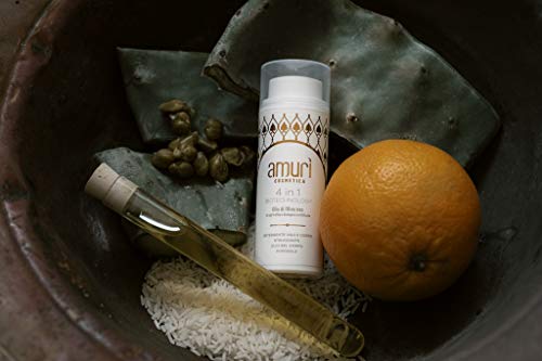 Gel Limpiador Facial Amuri Cosmetica, limpiador Facial/Corporal,Desmaquillante, Loción 4 en 1 BIOTECNOLOGY Natural Aceite Oliva Orgánico y Extractos Plantas, Reduce la Hiperpigmentación de la Piel