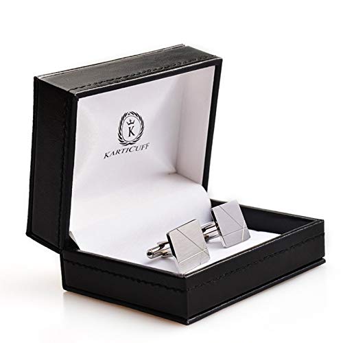 Gemelos para Hombre Gemelos de Acero Inoxidable Graduaciones Cumpleaños Promociones Laborales y Navidad Día de San Valentín Día del Padre