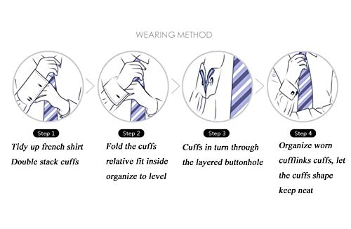 Gemelos para Hombre Gemelos de Acero Inoxidable Graduaciones Cumpleaños Promociones Laborales y Navidad Día de San Valentín Día del Padre