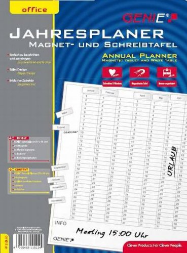 Genie AP2000 - Pizarra de planificación 77 x 56 cm Mensual