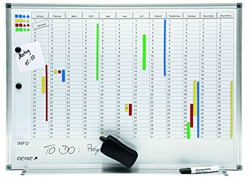 Genie AP2000 - Pizarra de planificación 77 x 56 cm Mensual