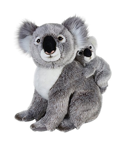 Geographics Koala Los Animales de Peluche Madre con el bebé de Juguete de Felpa Nacional (2-Piece, Natural)