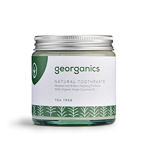 GEORGANICS - Dentífrico Natural Remineralizante con Aceite de Coco - Árbol de Te 120ML -GEORGANICS- - GEOTEA120