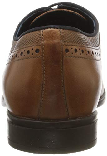 Geox U IACOPO A, Zapatos de Cordones Oxford para Hombre, Marrón (Dk Cognac C6026), 45 EU
