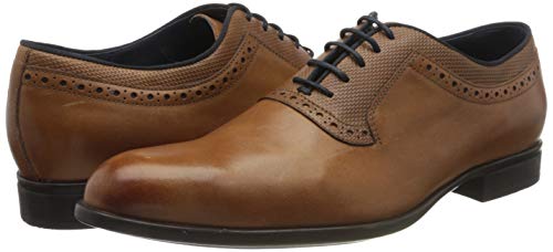 Geox U IACOPO A, Zapatos de Cordones Oxford para Hombre, Marrón (Dk Cognac C6026), 45 EU