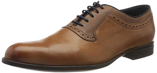 Geox U IACOPO A, Zapatos de Cordones Oxford para Hombre, Marrón (Dk Cognac C6026), 45 EU