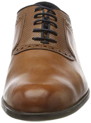 Geox U IACOPO A, Zapatos de Cordones Oxford para Hombre, Marrón (Dk Cognac C6026), 45 EU